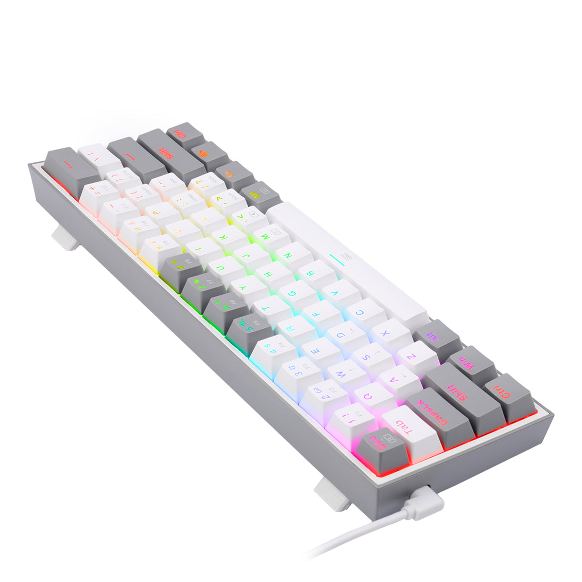 Redragon K617 Fizz 60% Wired RGB Gaming Keyboard White/Grey image 5