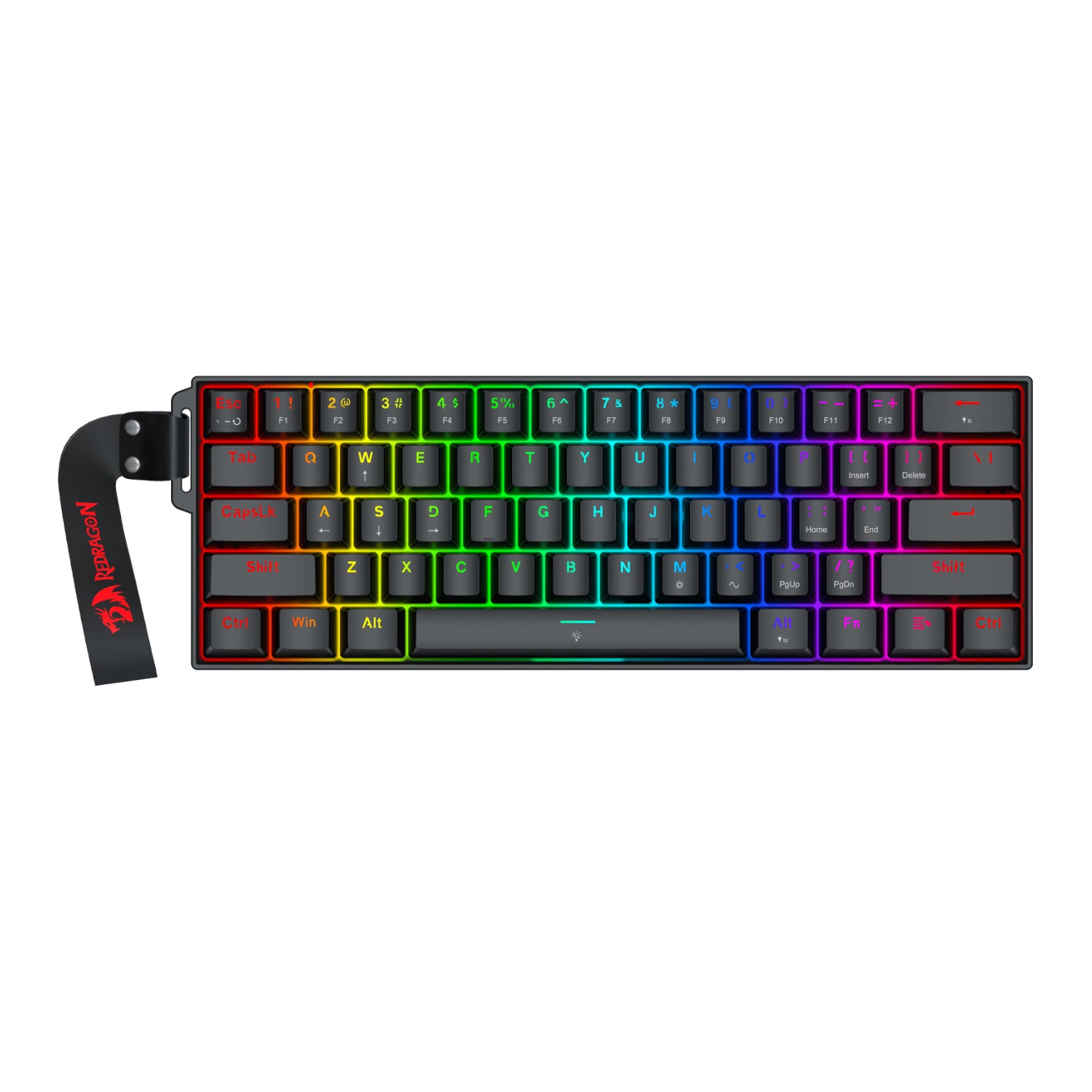 Redragon Fizz Magnetic Plus 60% RGB Gaming Keyboard Black
