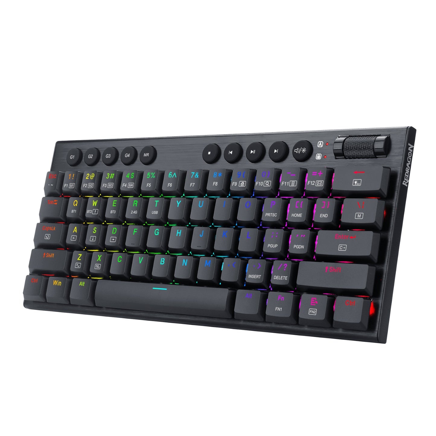 Redragon Horus Mini 61KEY Red Switch RGB Low Profile Gaming Mechanical Keyboard Black