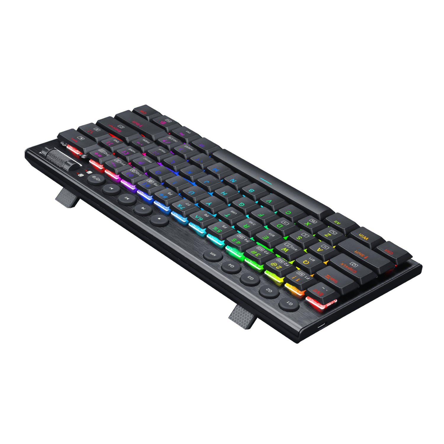 Redragon Horus Mini 61KEY Red Switch RGB Low Profile Gaming Mechanical Keyboard Black image 5