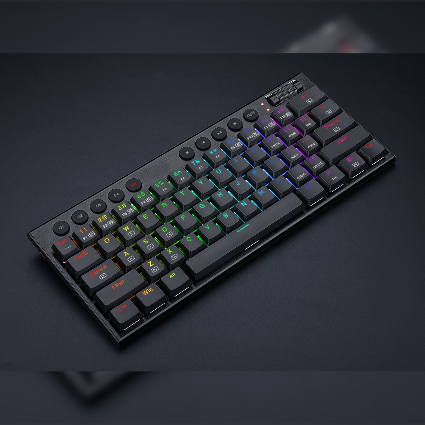 Redragon Horus Mini 61KEY Red Switch RGB Low Profile Gaming Mechanical Keyboard Black image 6