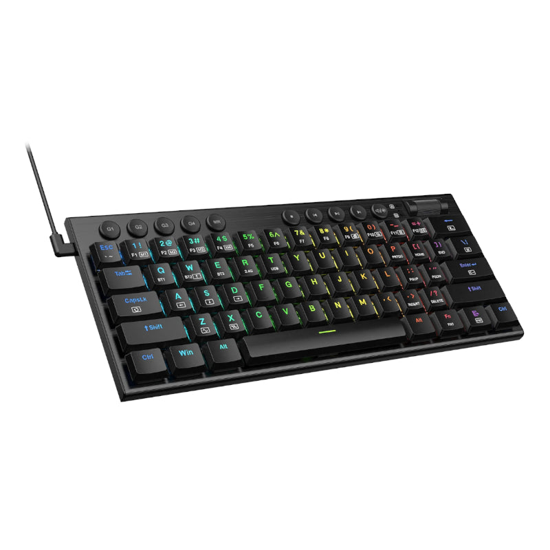 Redragon Horus Mini Pro 61KEY Wireless Bluetooth Red Switch RGB Low Profile Gaming Mechanical Keyboard Black image 3