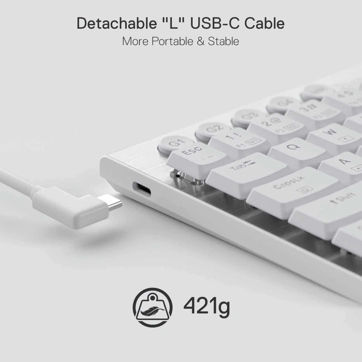 Redragon K632 Horus Mini 60% RGB Wired Gaming Keyboard – White image 5