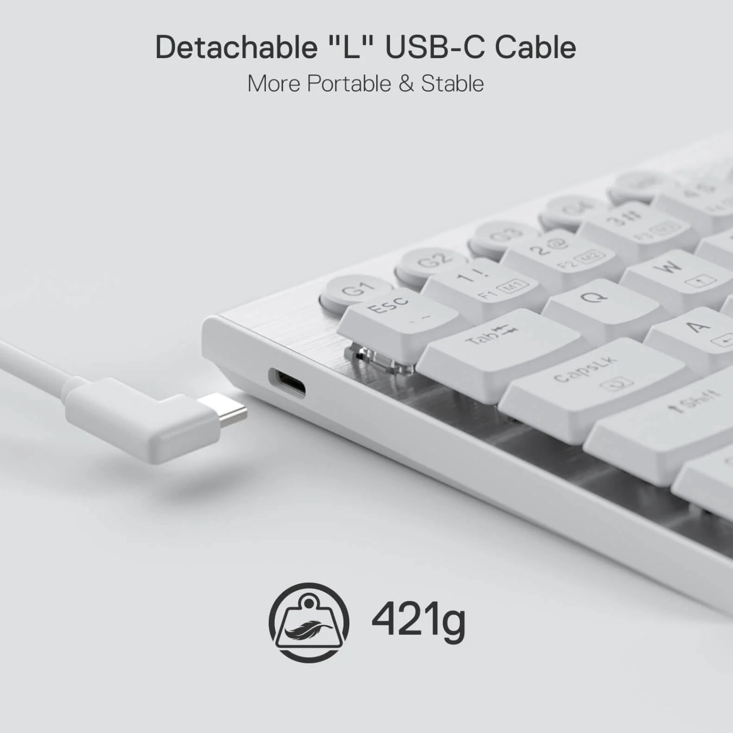 Redragon K632 Horus Mini 60% RGB Wired Gaming Keyboard – White image 5