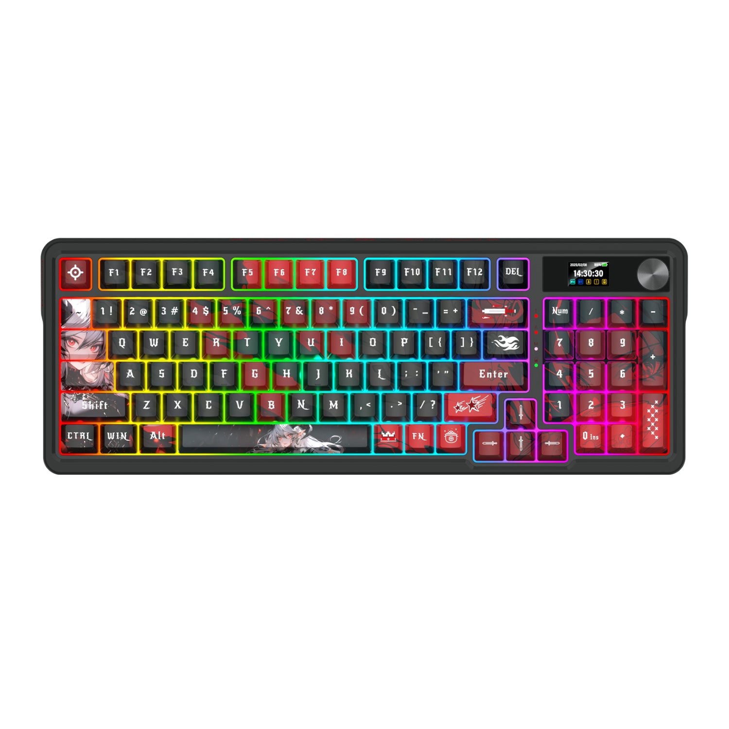 Redragon K719AK Artemis Pro RGB Wireless Lcd Mechanical Gaming Keyboard (anime Edition) image 2