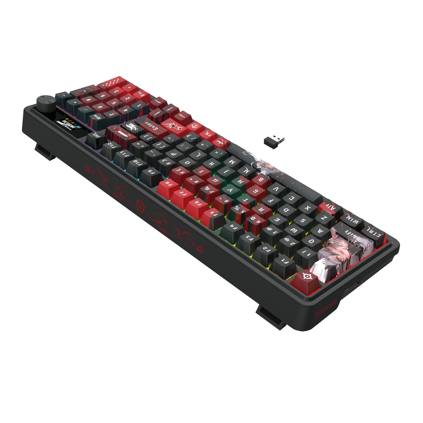 Redragon K719AK Artemis Pro RGB Wireless Lcd Mechanical Gaming Keyboard (anime Edition) image 4