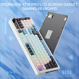 Redragon K719WGB Galatin RGB Pro Full Sized Wireless Gaming Keyboard White image 4