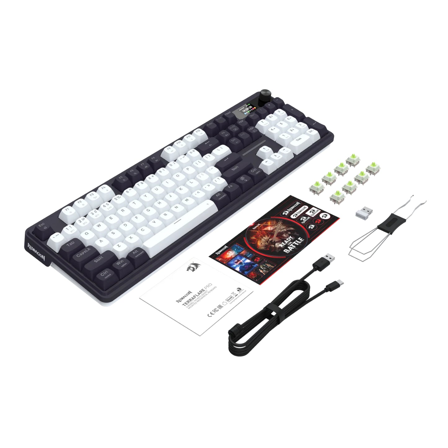 Redragon K762WB-RGB-PRO Lcd Full-Size Gasket Mechanical Keyboard Black image 4