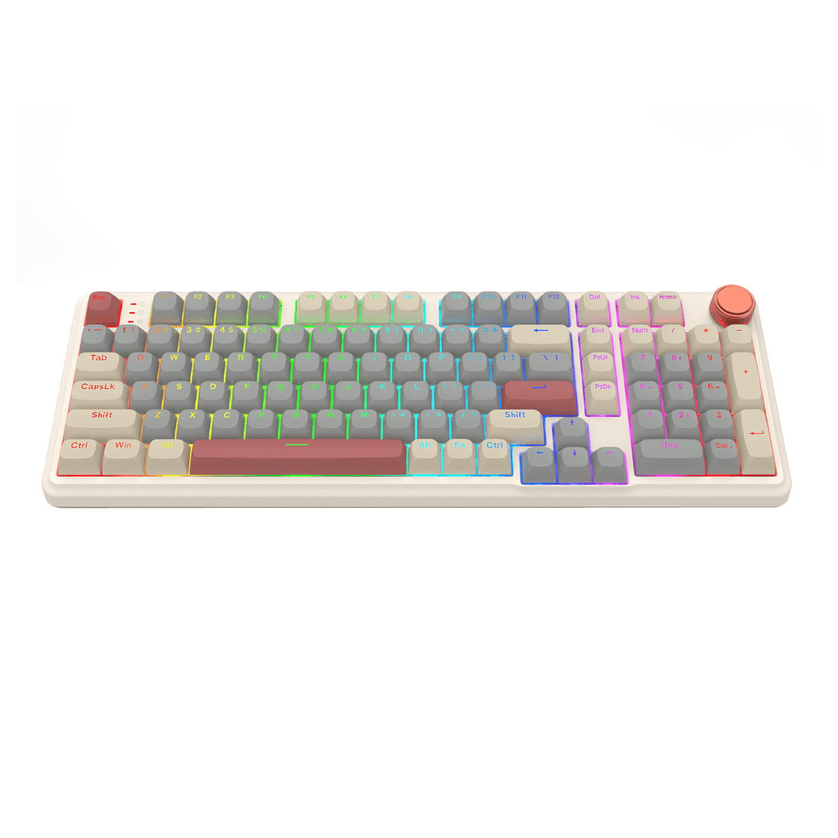 Redragon Eisa 100 Retro RGB Wireless Mechanical Keyboard Cream/Grey image 5