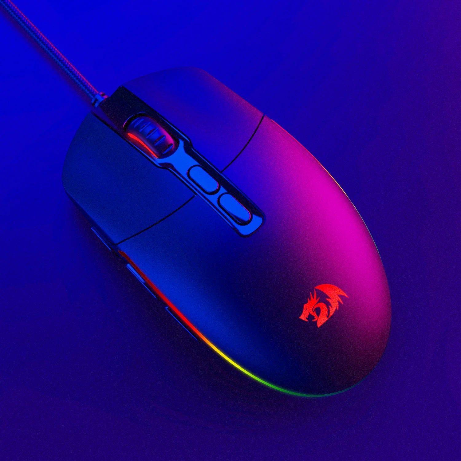 Redragon M719 Invader RGB 10000 DPI Wired Optical Gaming Mouse Black image 5