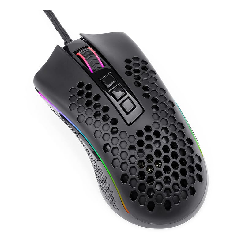 Redragon Storm 12400DPI 7 Buttons|ergonomic DESIGN|P3327 Optical Sensor|lightweight Body|rgb Backlit Gaming Mouse Black image 3