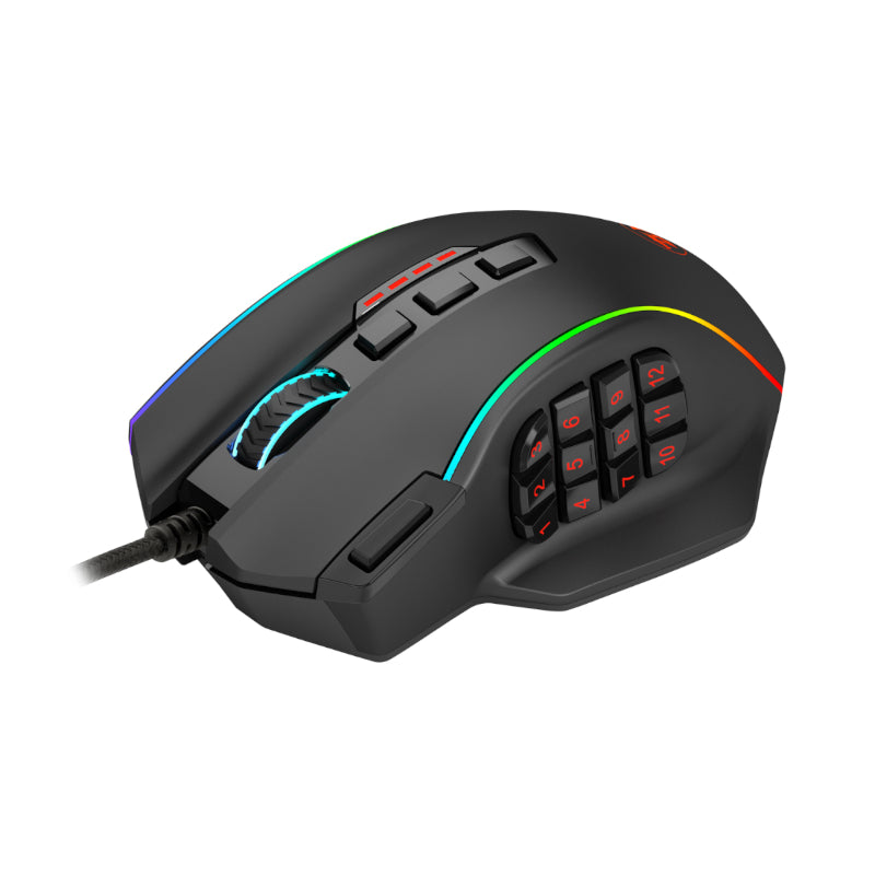 Redragon Perdiction 4 12400DPI RGB Mmo Ergo Gaming Mouse Black image 2