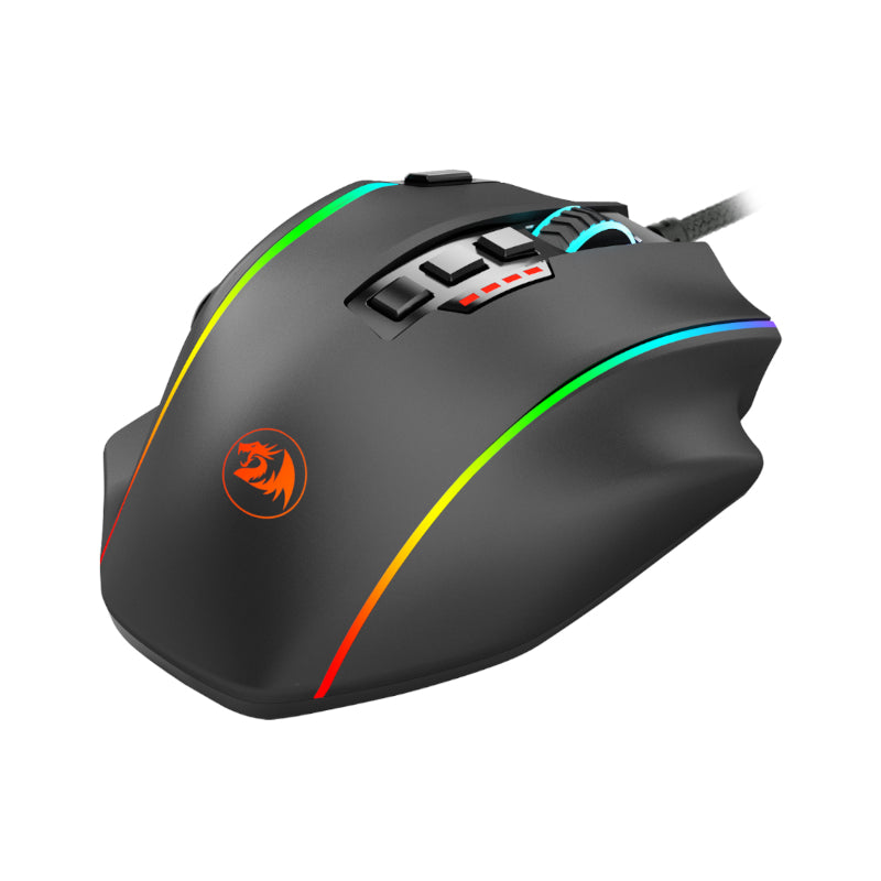 Redragon Perdiction 4 12400DPI RGB Mmo Ergo Gaming Mouse Black image 3