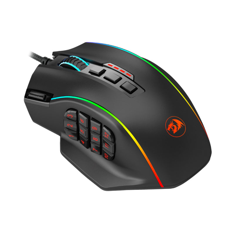 Redragon Perdiction 4 12400DPI RGB Mmo Ergo Gaming Mouse Black image 4