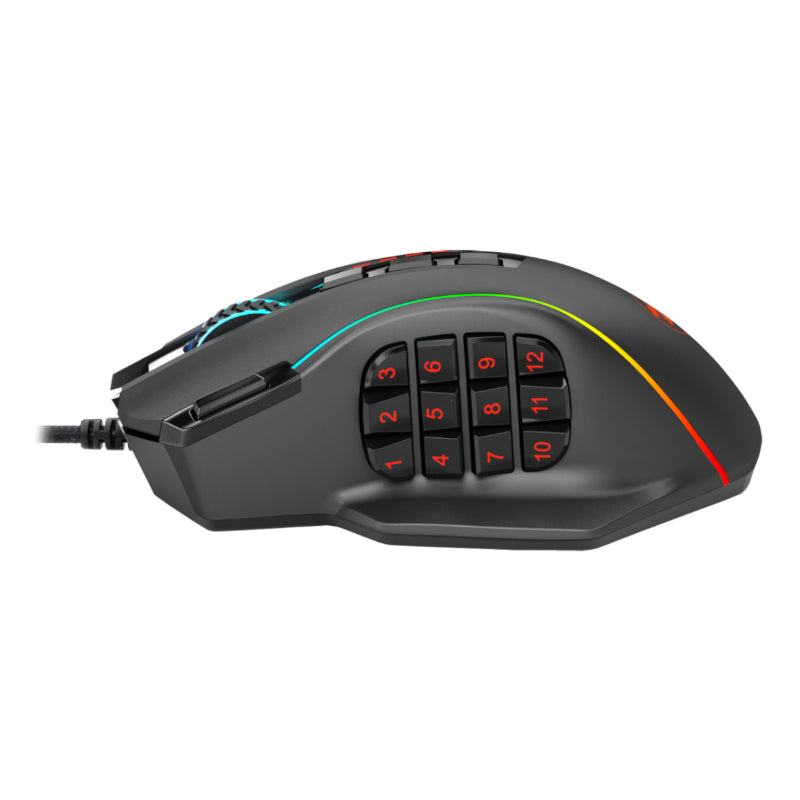 Redragon Perdiction 4 12400DPI RGB Mmo Ergo Gaming Mouse Black image 5