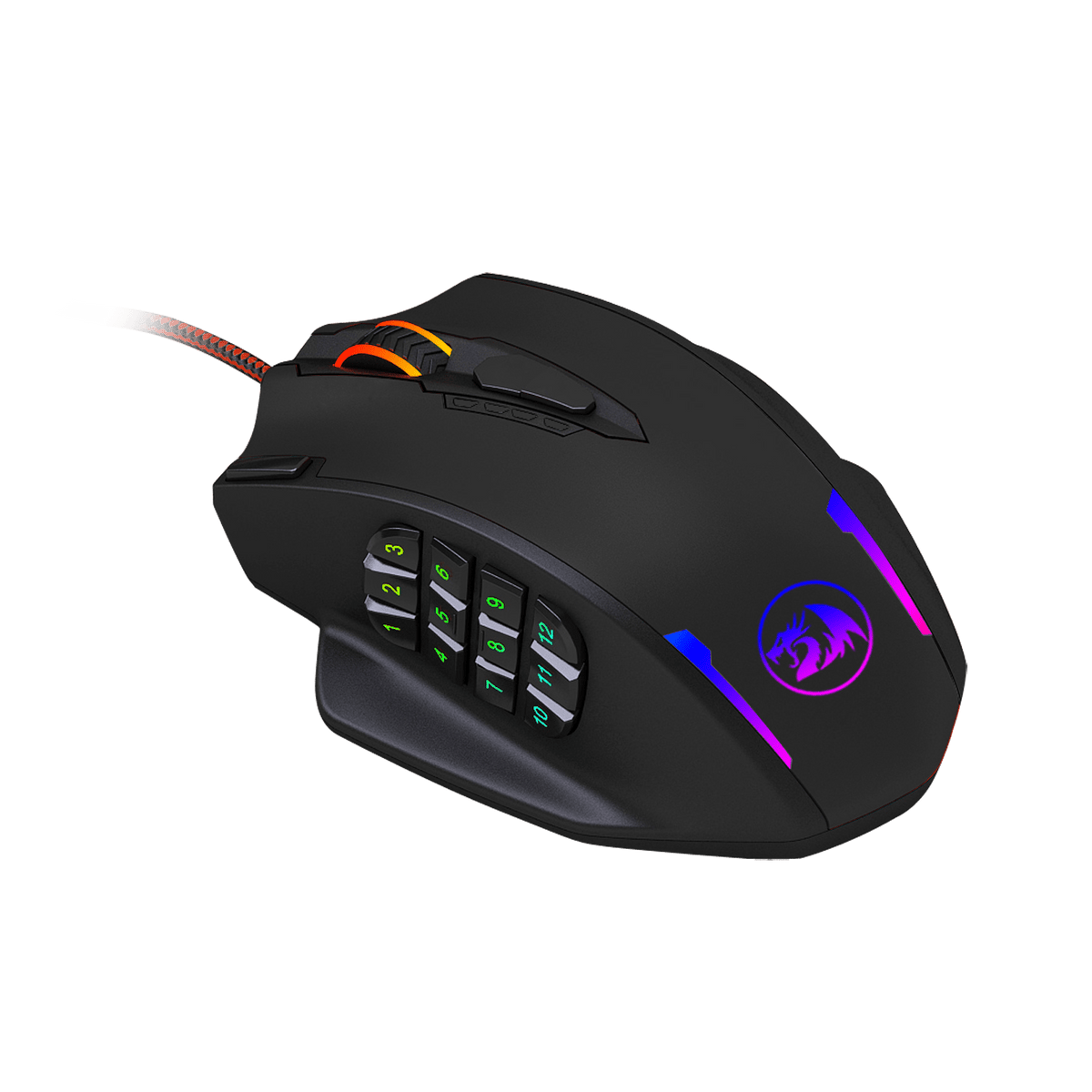 Redragon Impact 12400DPI Mmo Gaming Mouse Black image 3