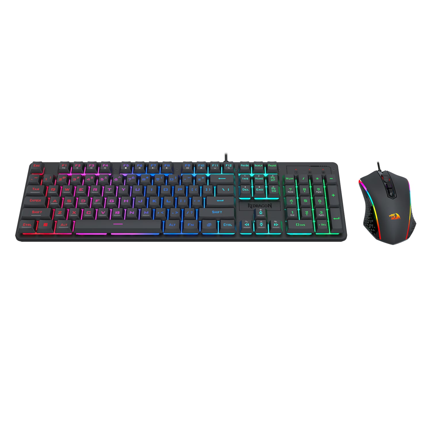Redragon S107 RGB Gaming Essentials Wired Gaming Keyboard And Mouse Bundle image 2