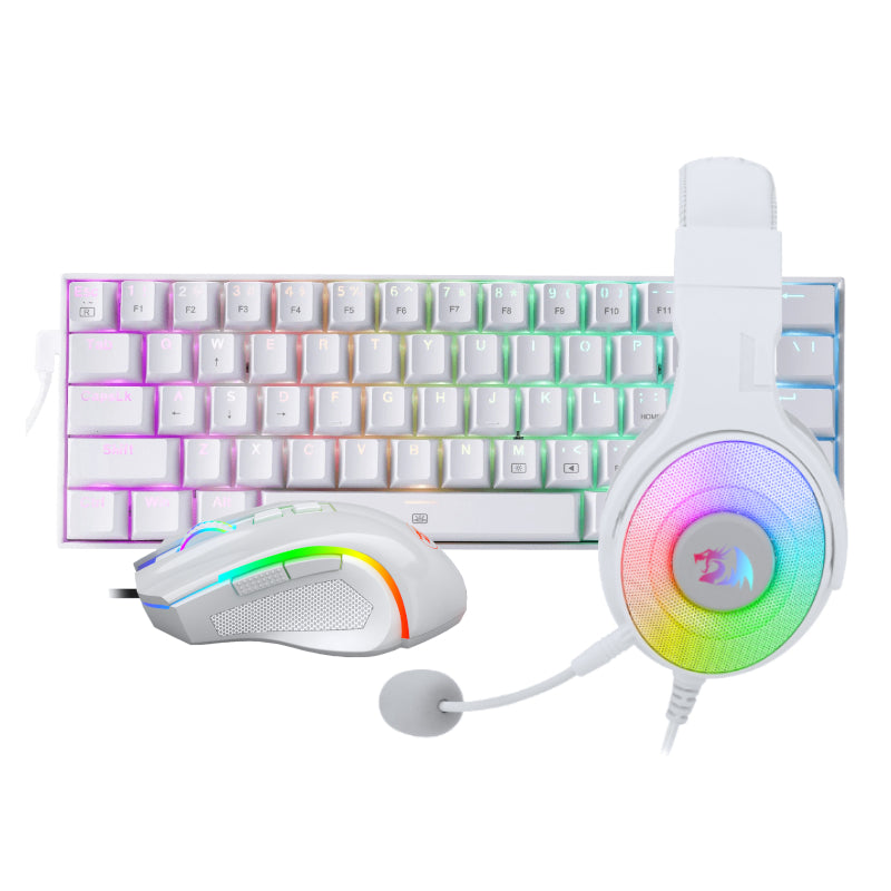 Redragon 3IN1 Ms|hs|kb Wired Combo White