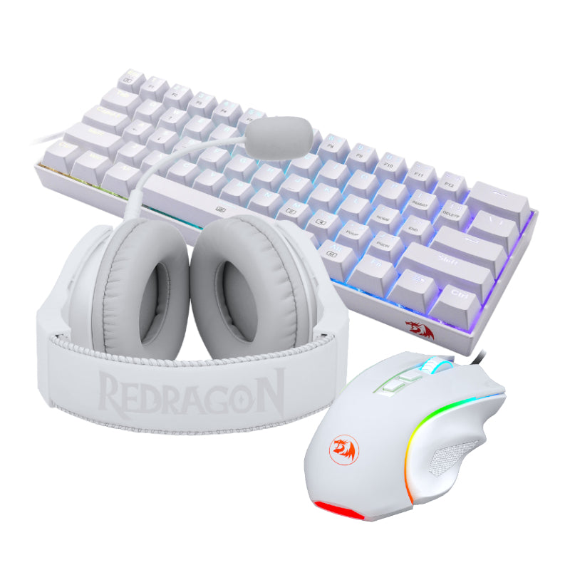 Redragon 3IN1 Ms|hs|kb Wired Combo White image 2