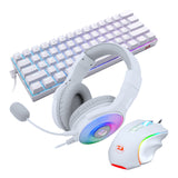 Redragon 3IN1 Ms|hs|kb Wired Combo White image 3