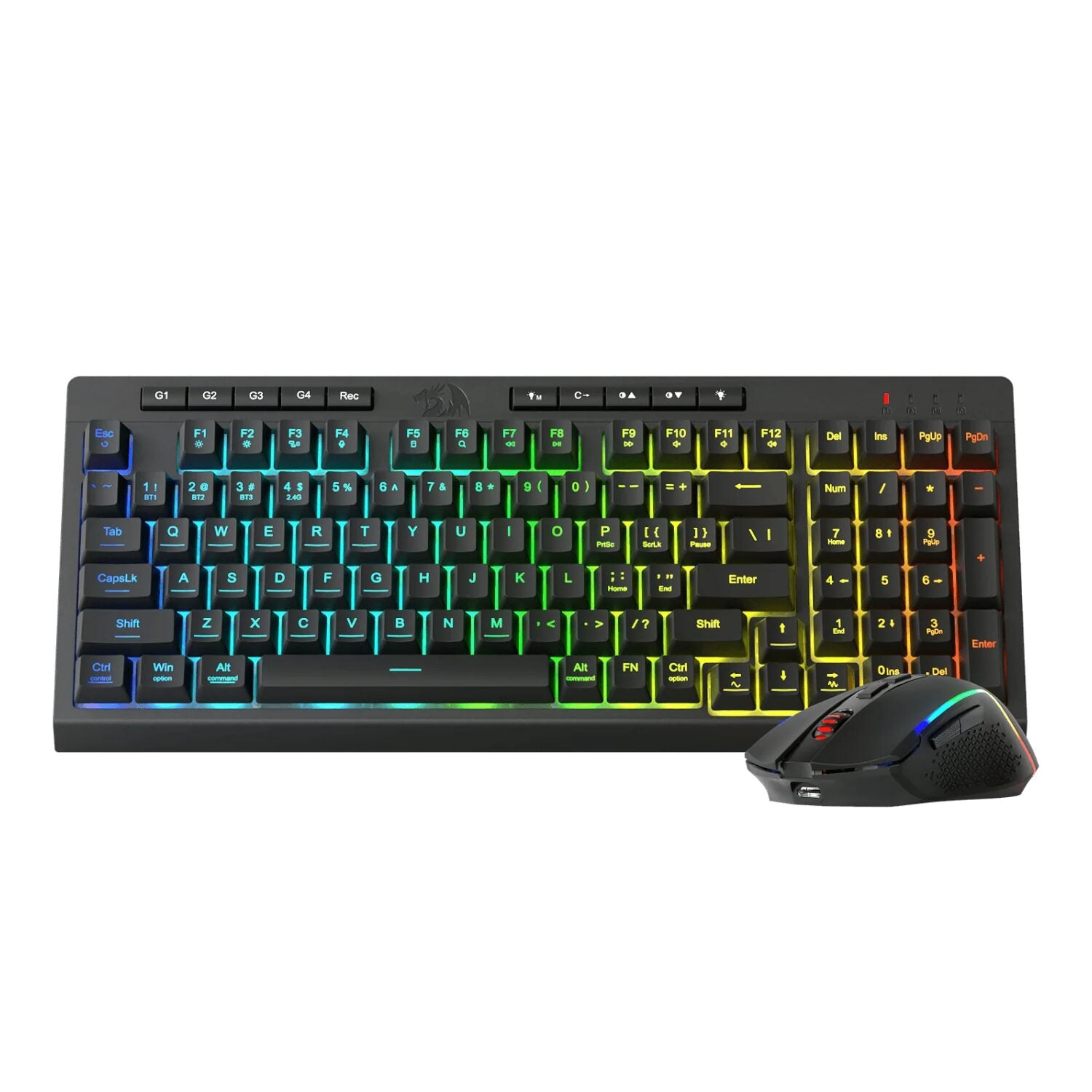 Redragon Rylo Pro S142 Tri-Mode RGB Gaming Keyboard And Mouse Combo image 2