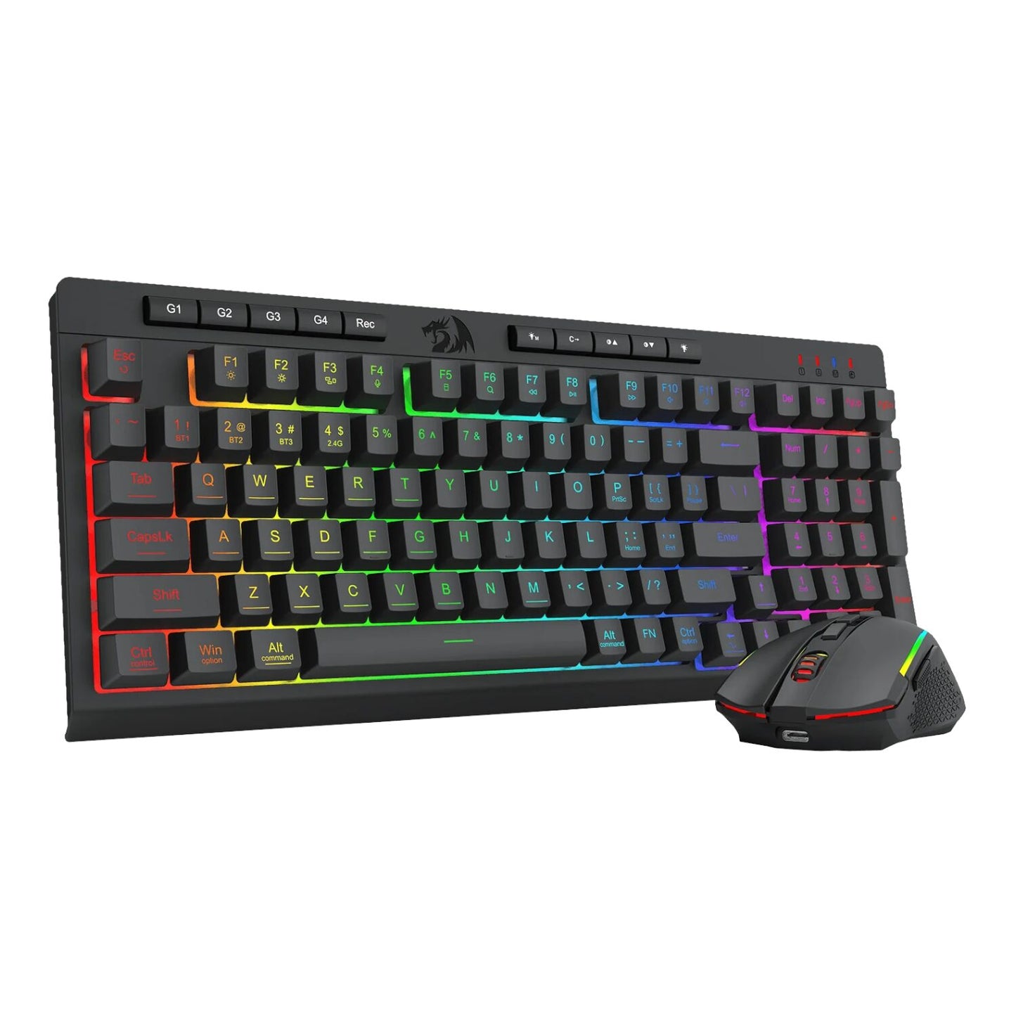 Redragon Rylo Pro S142 Tri-Mode RGB Gaming Keyboard And Mouse Combo image 3