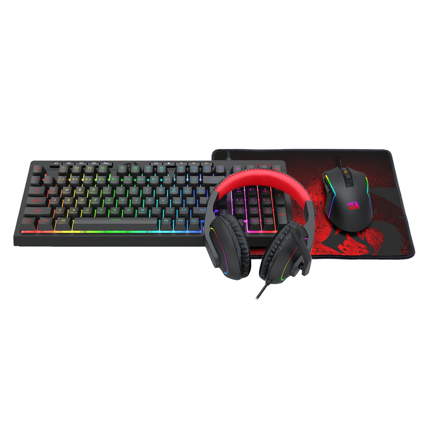 Redragon 4-IN-1 Keyboard | Mouse | Mousepad | RGB Headset Gaming Combo image 2
