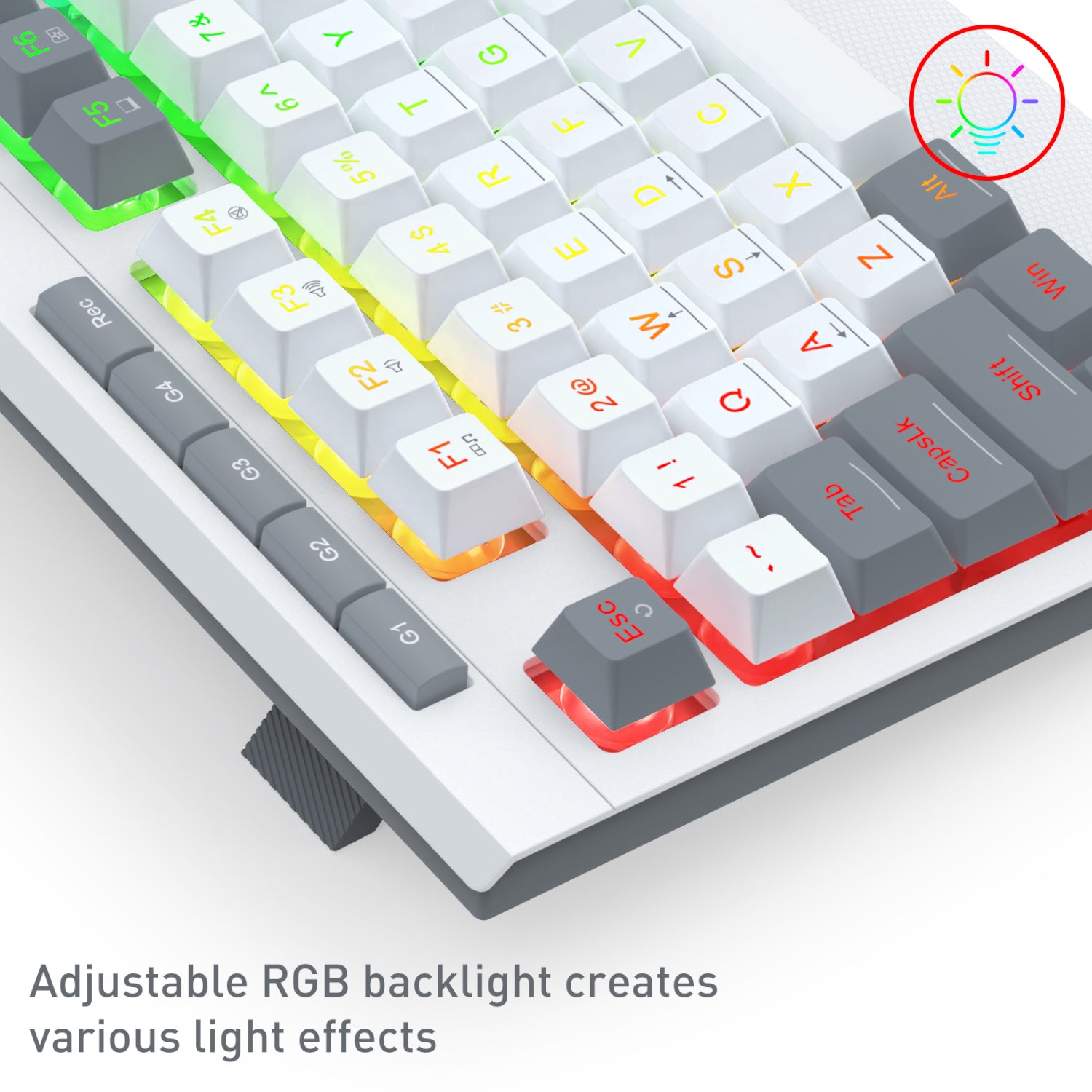 Redragon S151 Wired RGB Gaming Keyboard And Mouse Combo White And Grey image 6
