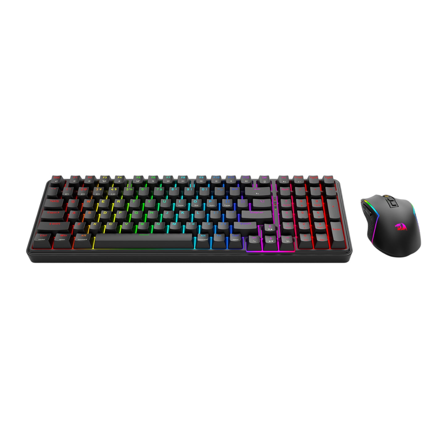 Redragon S162 RGB 3-MODE Wireless Mechanical Gaming Keyboard And Mouse Combo Black image 3