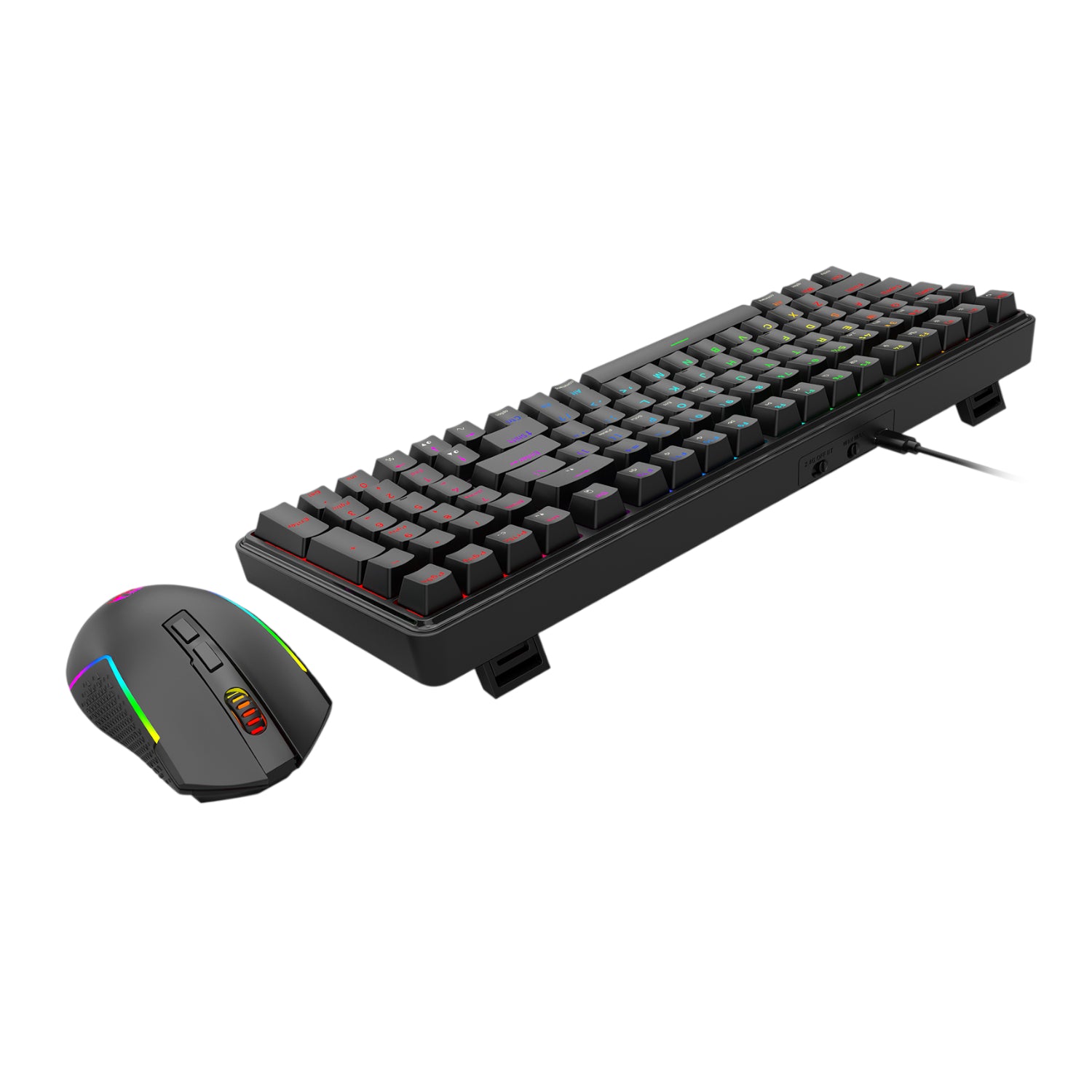 Redragon S162 RGB 3-MODE Wireless Mechanical Gaming Keyboard And Mouse Combo Black image 5