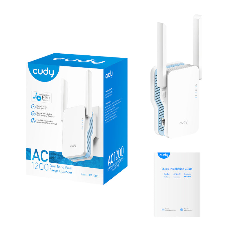 Cudy AC1200 WIFI Range Extender | Wall Plug image 4