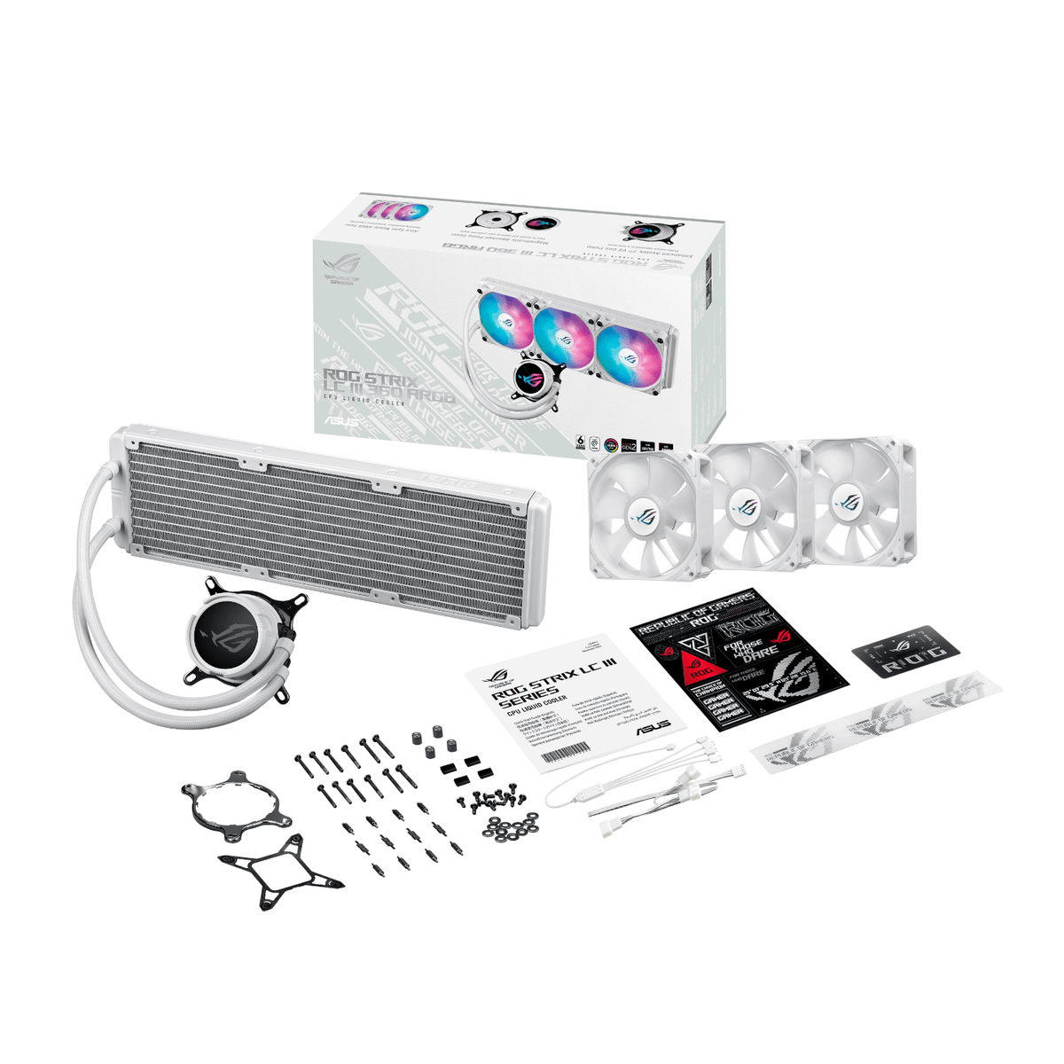 Asus Rog Strix Lc III 360MM ARGB White Edition Liquid CPU Cooler image 6