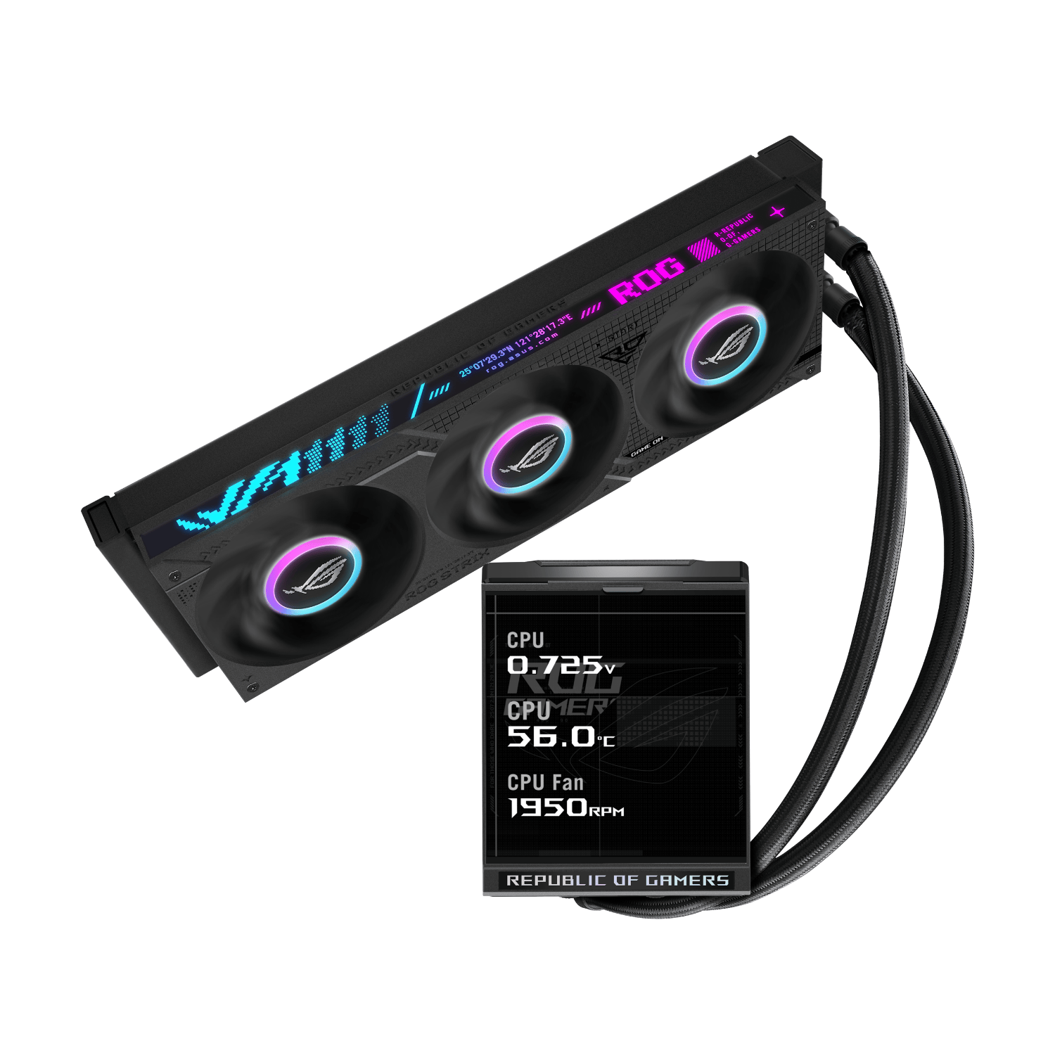 Asus Rog Strix Lc Iv 360 ARGB Lcd Liquid Cooler Black image 2