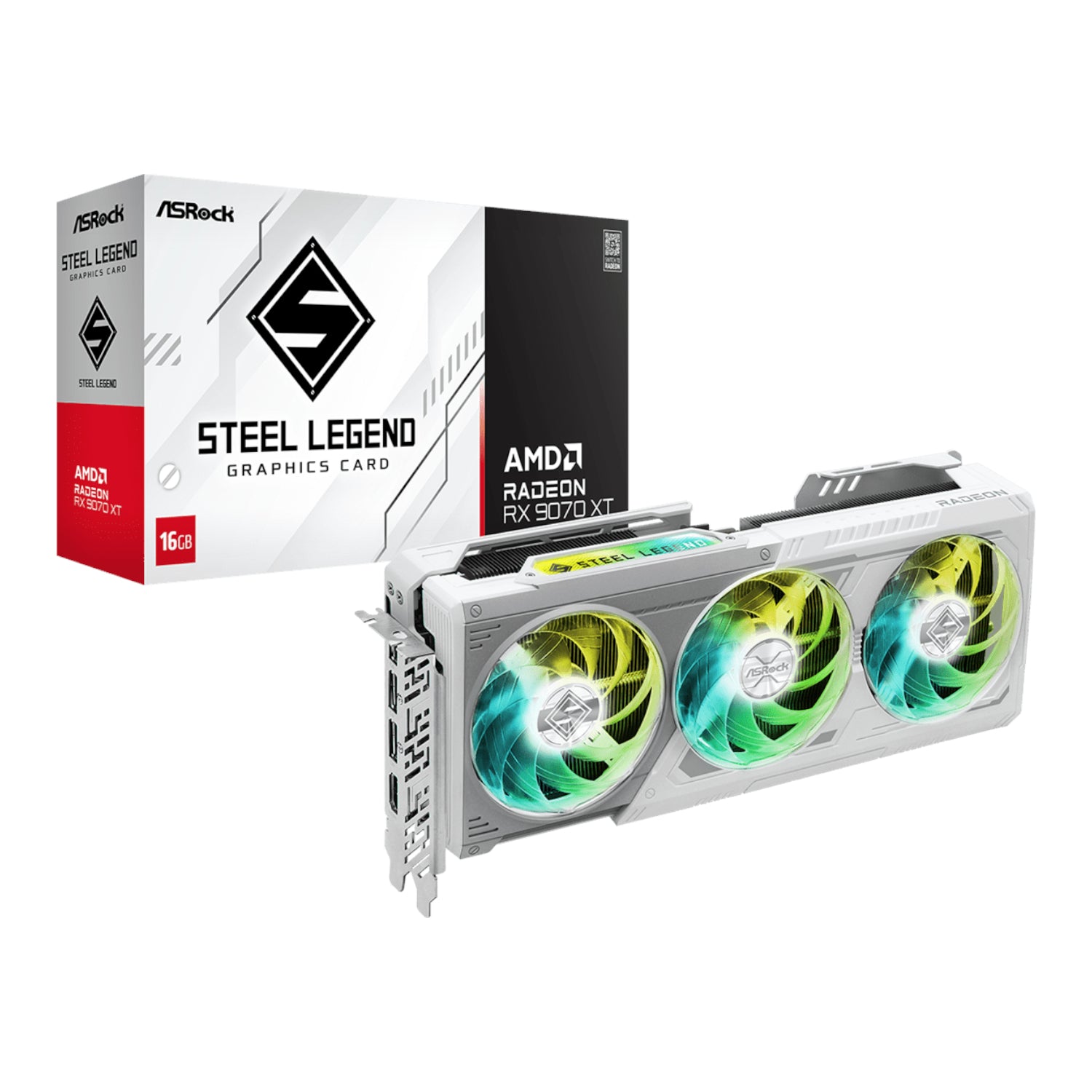 Asrock AMD Radeon Rx 9070 Xt Steel Legend 16GB Graphics Card