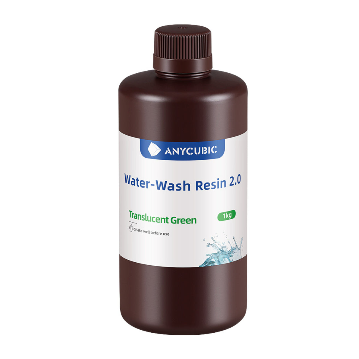 Anycubic Water Wash Resin 2.0 – Translucent Green image 2