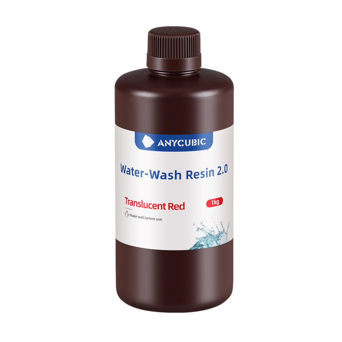 Anycubic Water Wash Resin 2.0 – Translucent Red image 2