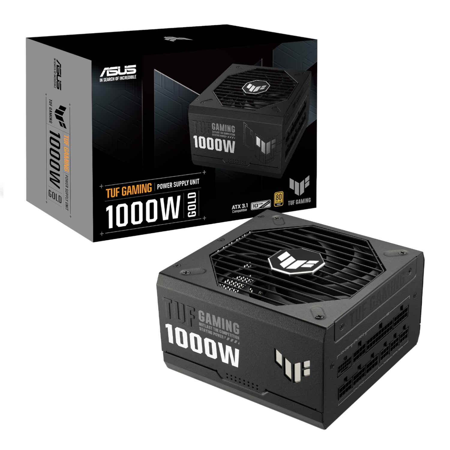 Asus Tuf Gaming 1000W 80 Plus Gold ATX Modular Power Supply Black