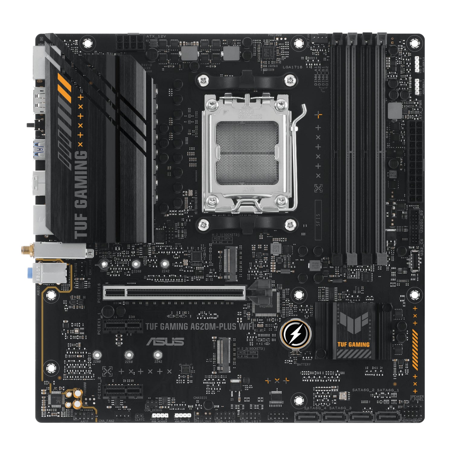 Asus Tuf Gaming A620M-PLUS AM5 WIFI M-ATX Motherboard image 2