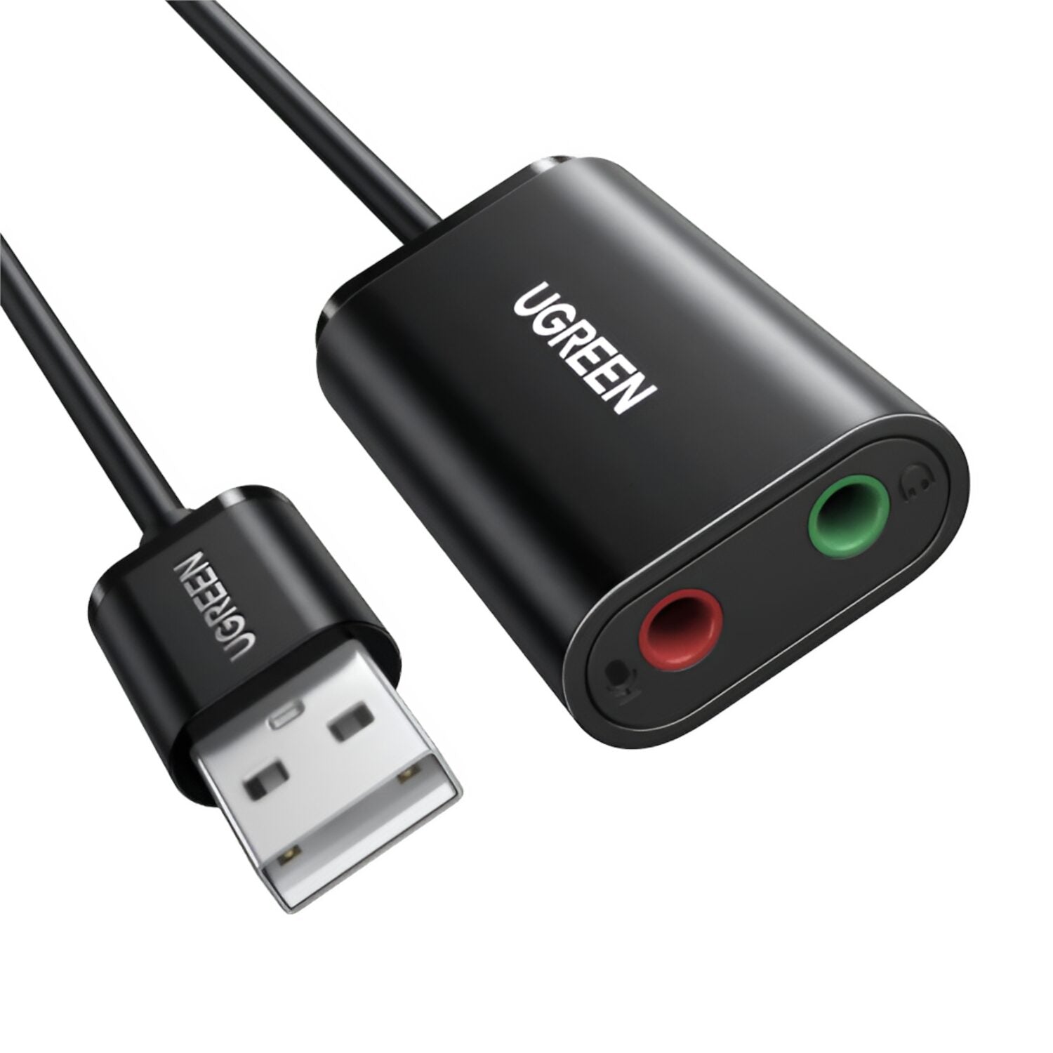 Ugreen USB To 3.5MM External Stereo Sound Adapter Black image 2