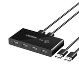 Ugreen USB 2.0 4-PORT Switch Box, With 1.5M USB Cables image 2