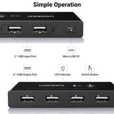 Ugreen USB 2.0 4-PORT Switch Box, With 1.5M USB Cables image 3