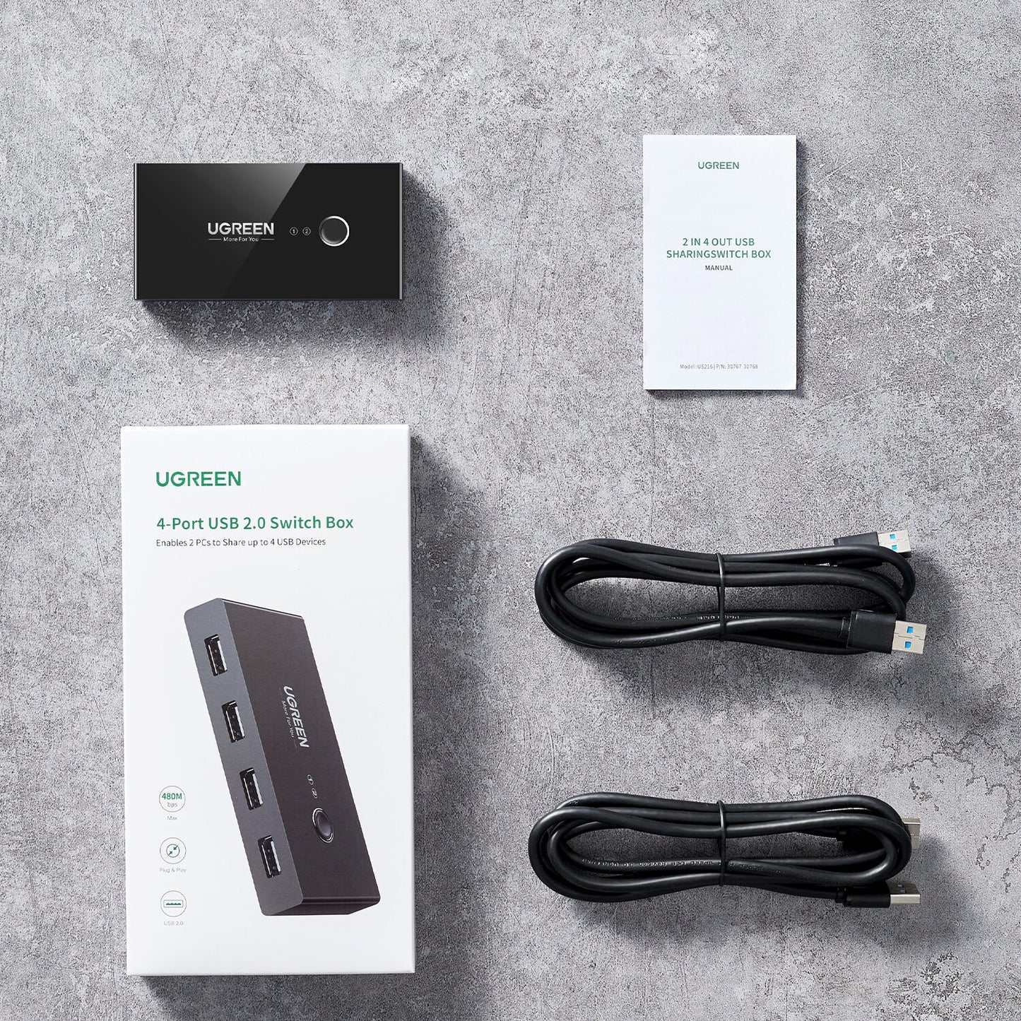 Ugreen USB 3.0 4-PORT Switch Box, With 1.5M USB Cables image 5