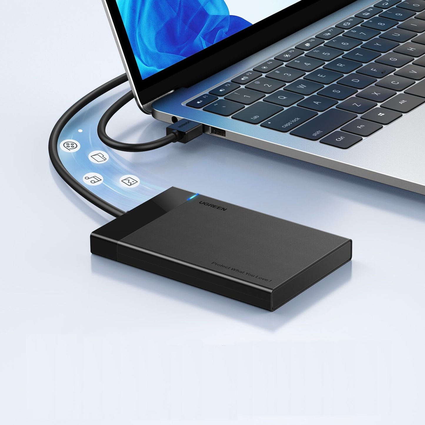Ugreen USB 3.0 To 2.5” SATA Hard Drive Enclosure (non-Detachable Cable) image 4