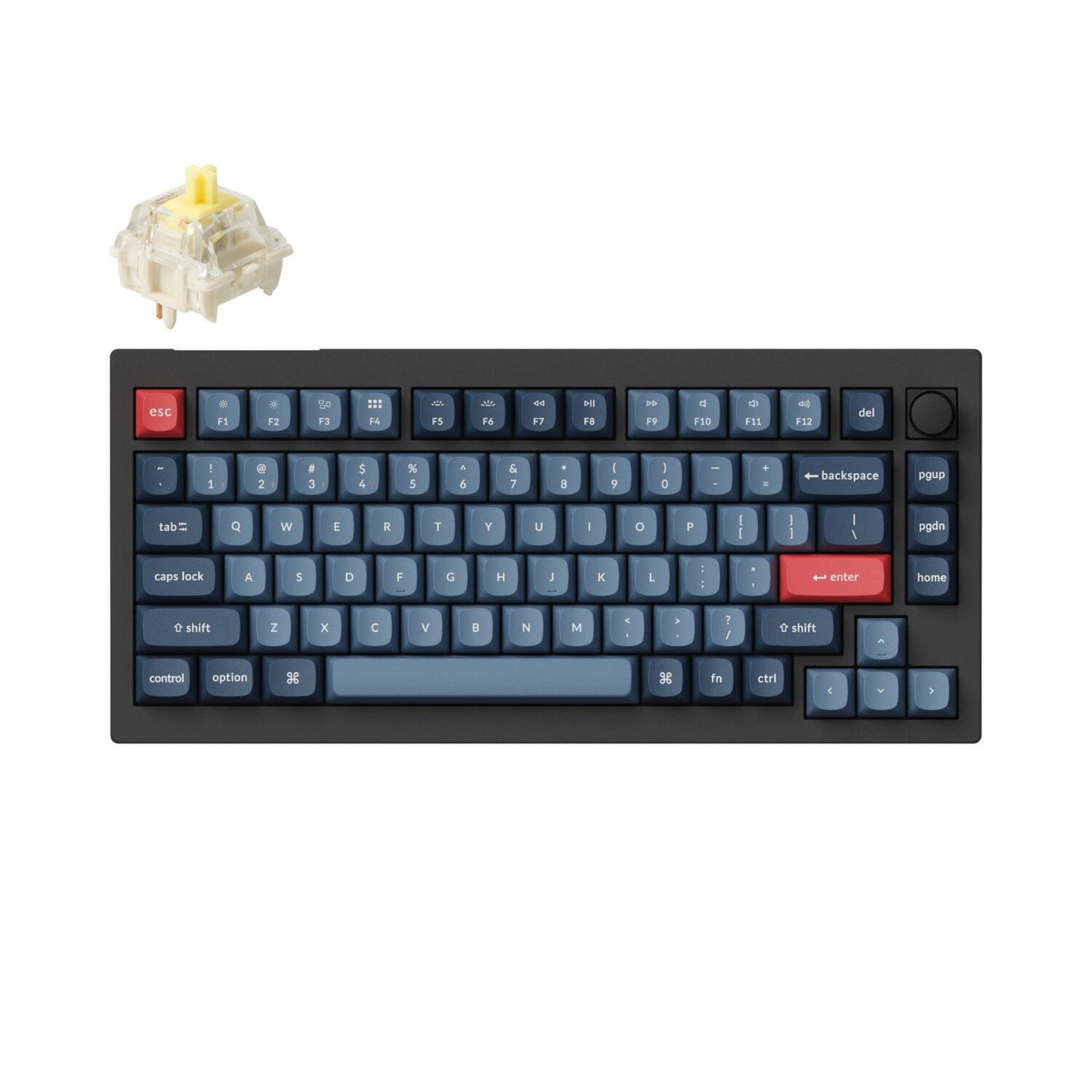 Keychron V1 Max Qmk/Via Wireless Custom Mechanical Keyboard | Banana Switches – Black