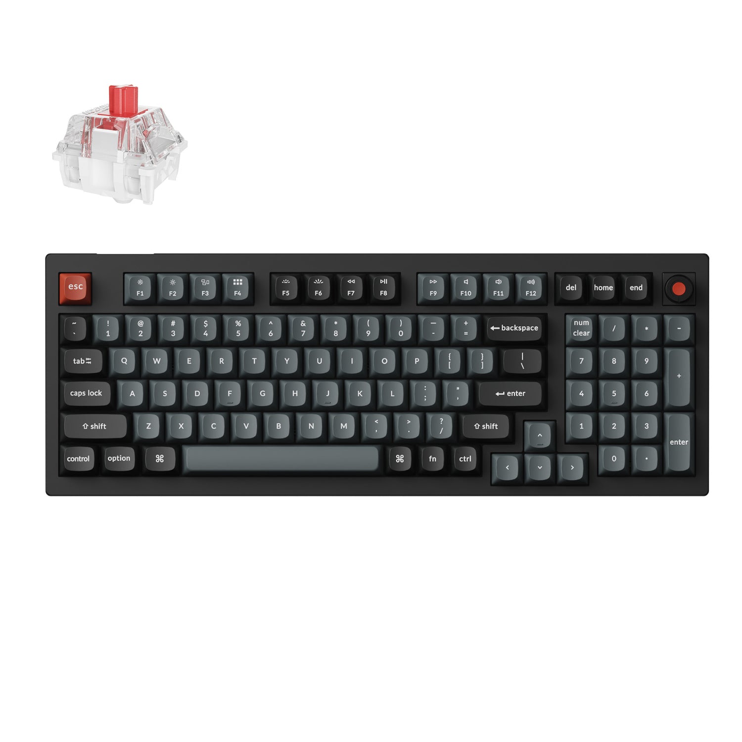 Keychron V5 Ultra 96% 8K Red Switch Hot-Swapple Silk Pom RGB Wireless Keyboard
