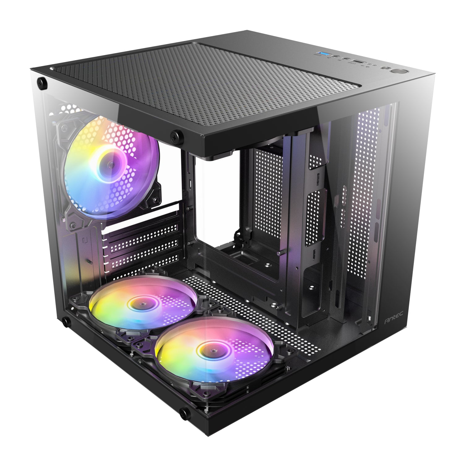 Antec Micro-Atx | ITX Mini-Tower Gaming Chassis Black image 6