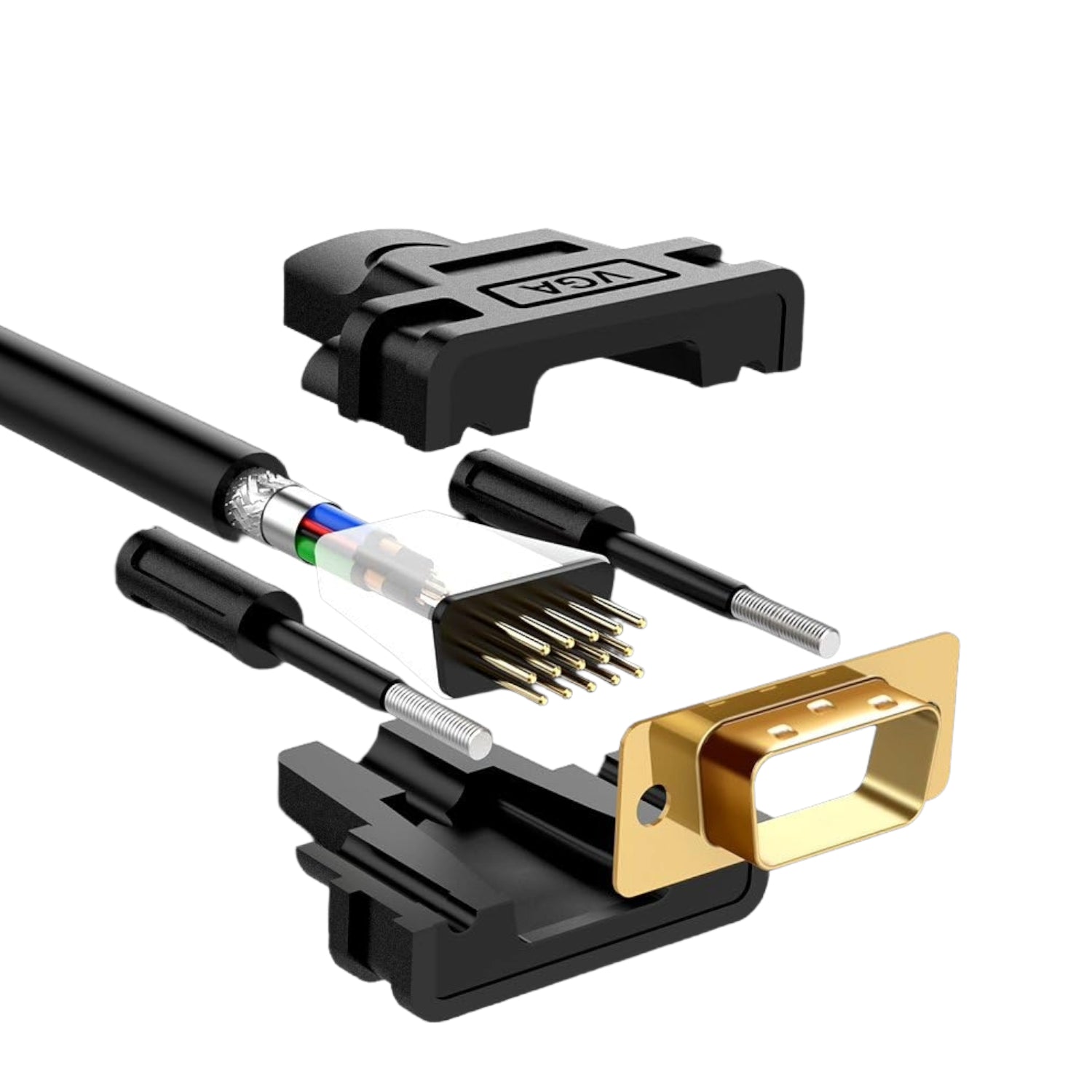 Ugreen VGA Male To Male Cable 5M 1080P -Black image 3