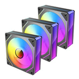 Antec Vision PWM 120MM ARGB Reverse Infinity Mirror Case Fan 3 Pack Black image 2