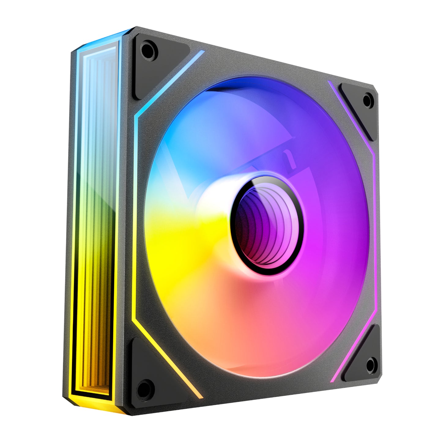 Antec Vision PWM 120MM ARGB Reverse Infinity Mirror Case Fan 3 Pack Black image 3