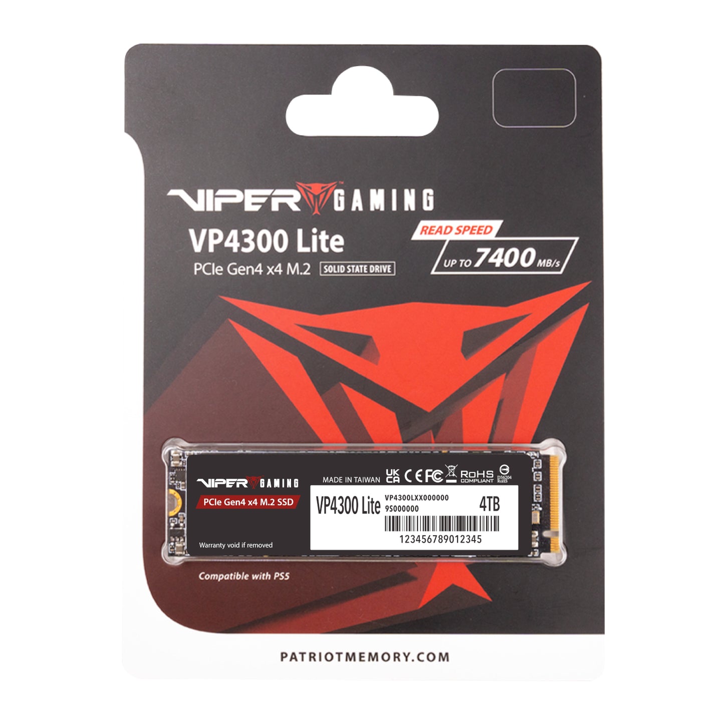 Patriot VP4300 Lite 4TB M.2 PCIE Gen 4 X4 NVME SSD image 4